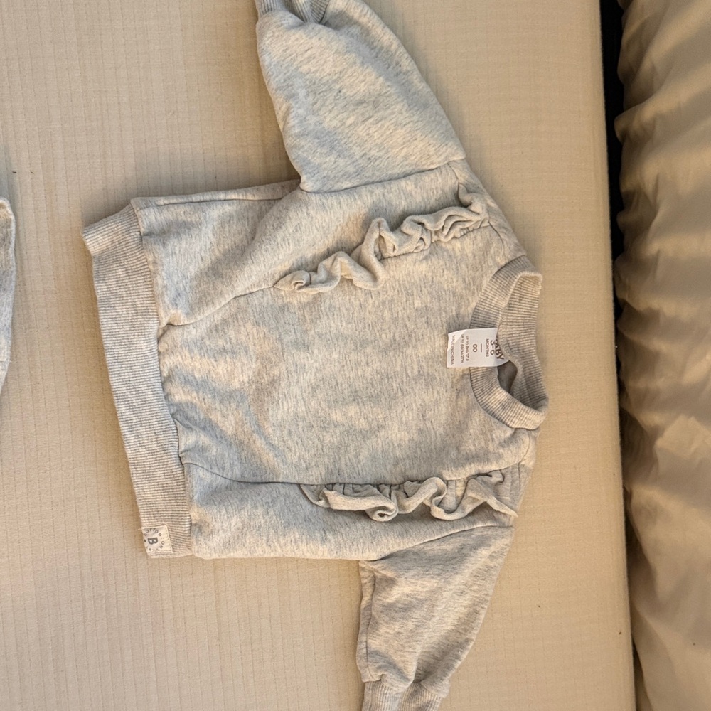 H&M Light Gray Ruffle Sweatshirt - Picture 2 of 5